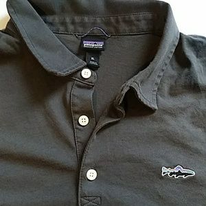 Patagonia Polo shirt grey with logo xl